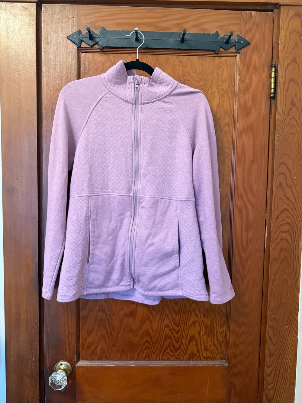 Eddie Bauer Lavender Zip-Up Teddy Jacket